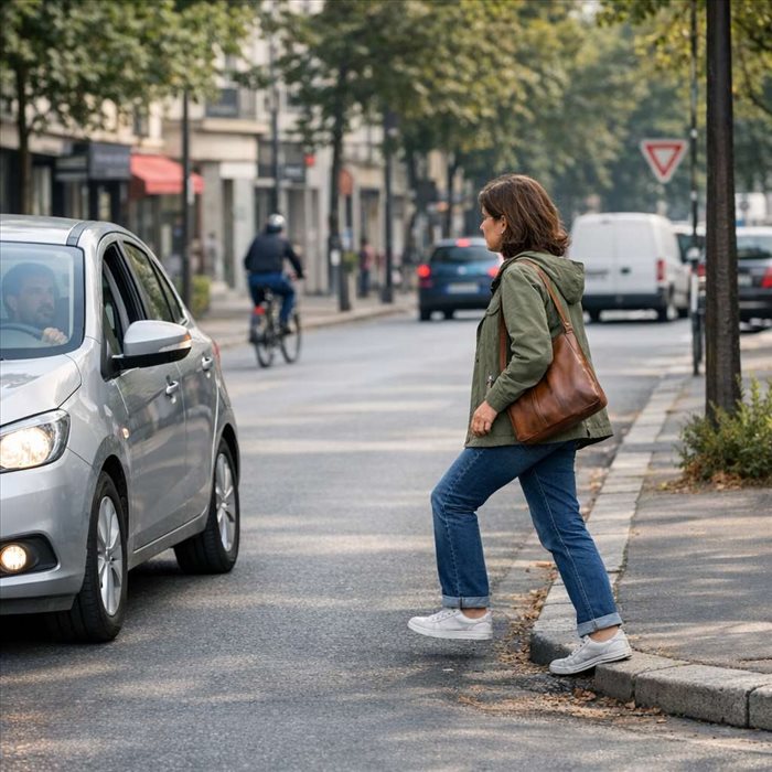 Piéton prioritaire hors passage protégé : la règle à connaître