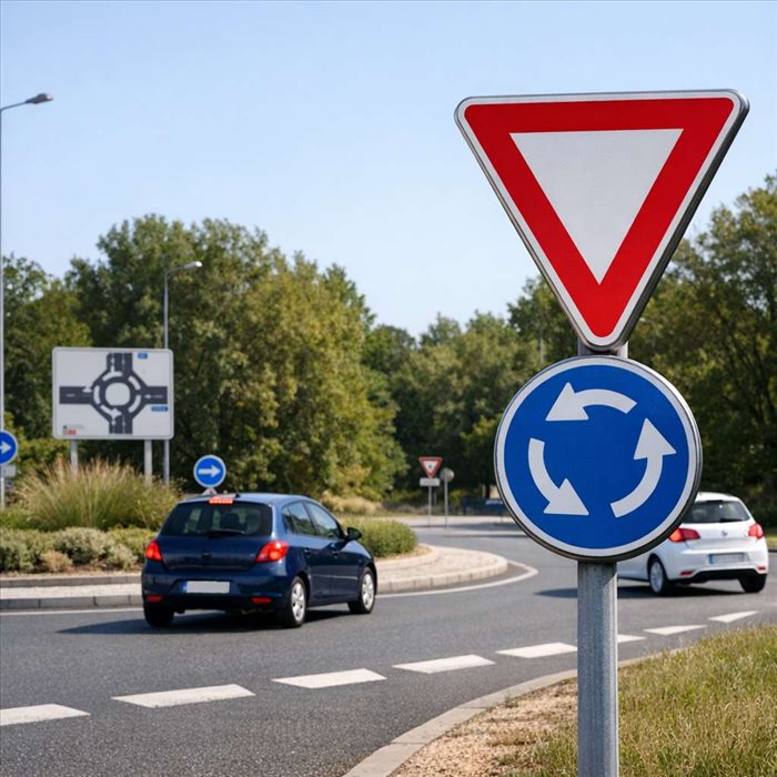 Cédez-le-passage à un giratoire : règles simples et claires