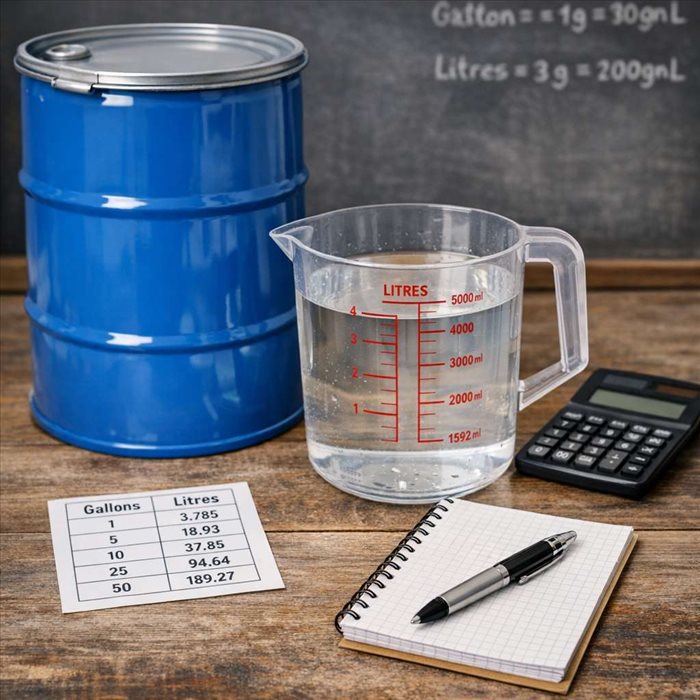 45 gallons en litres : conversion simple et rapide | Guide