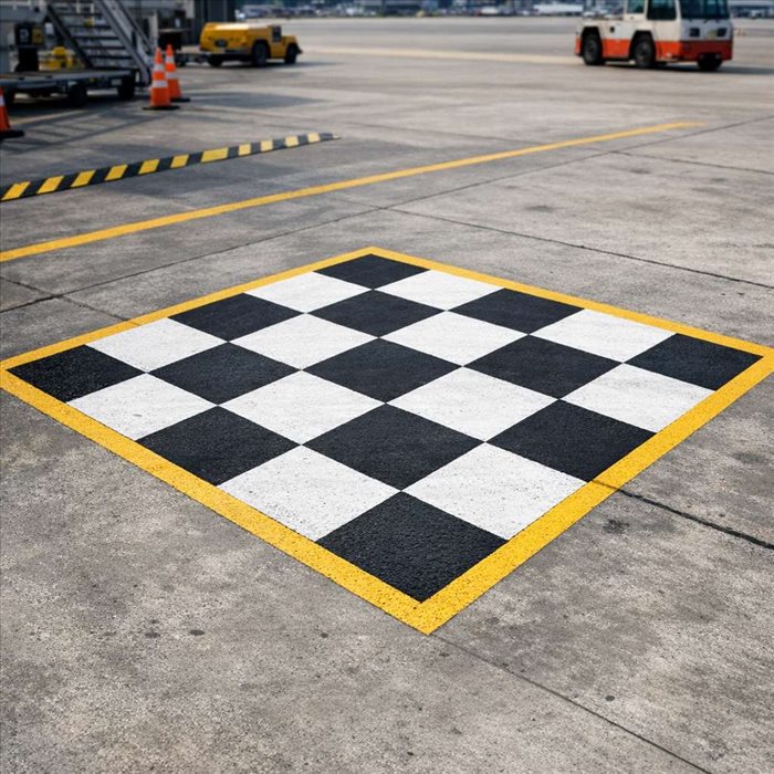 Marquage en damier au sol : signification et règles à connaître